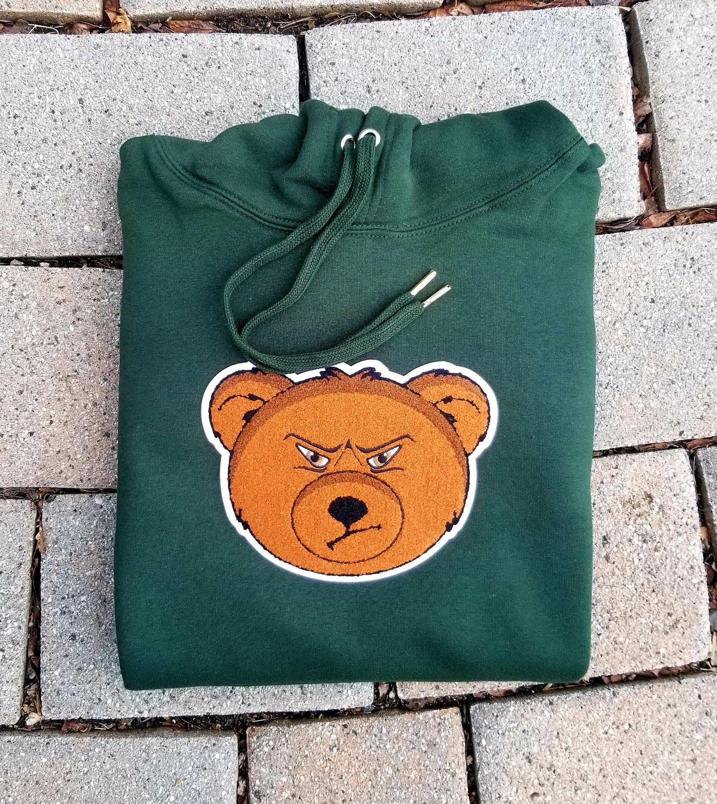 Hunter Green "Damaged Bear" Hoodie