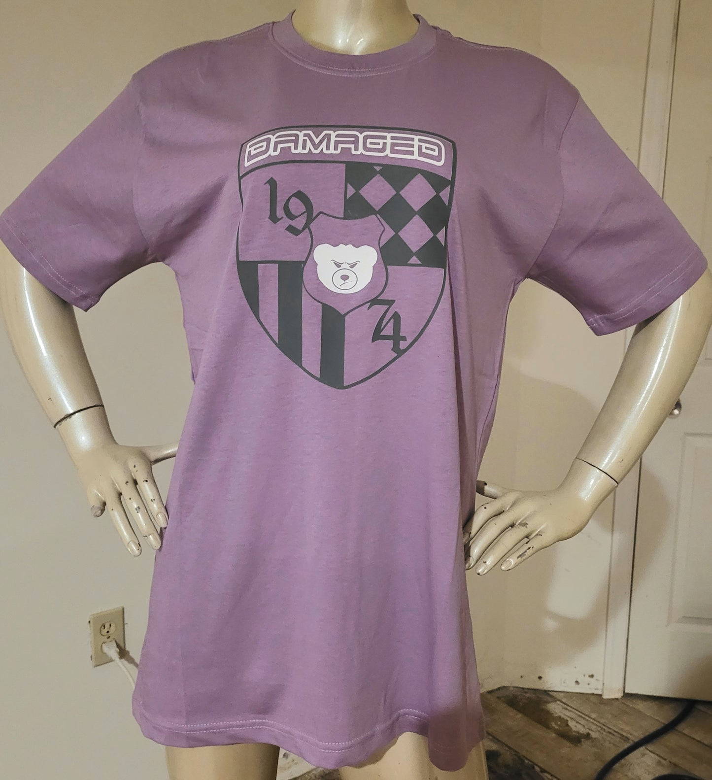 Lilac "Damaged Crest" T Shirt