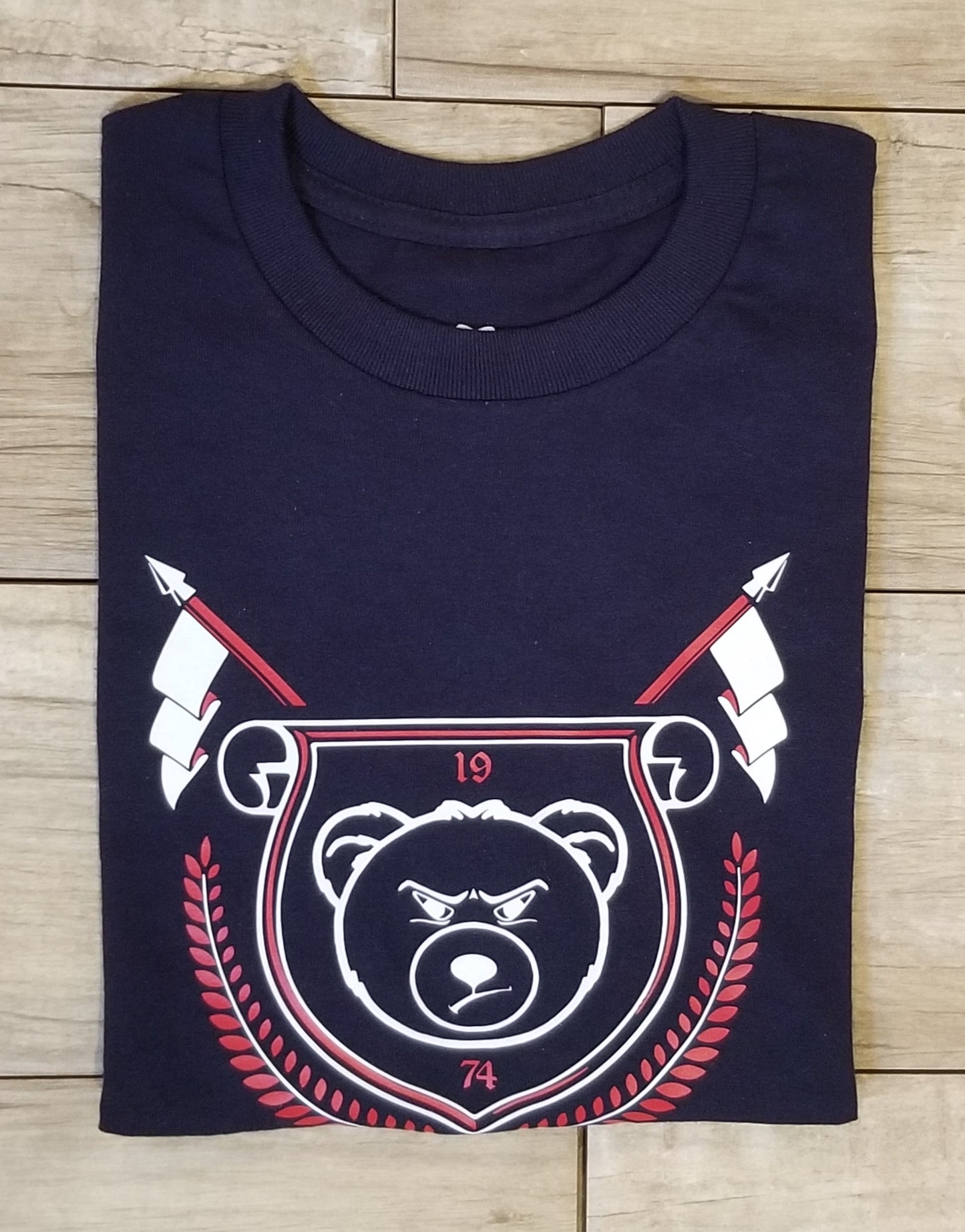 Navy Blue "Heraldic" T Shirt