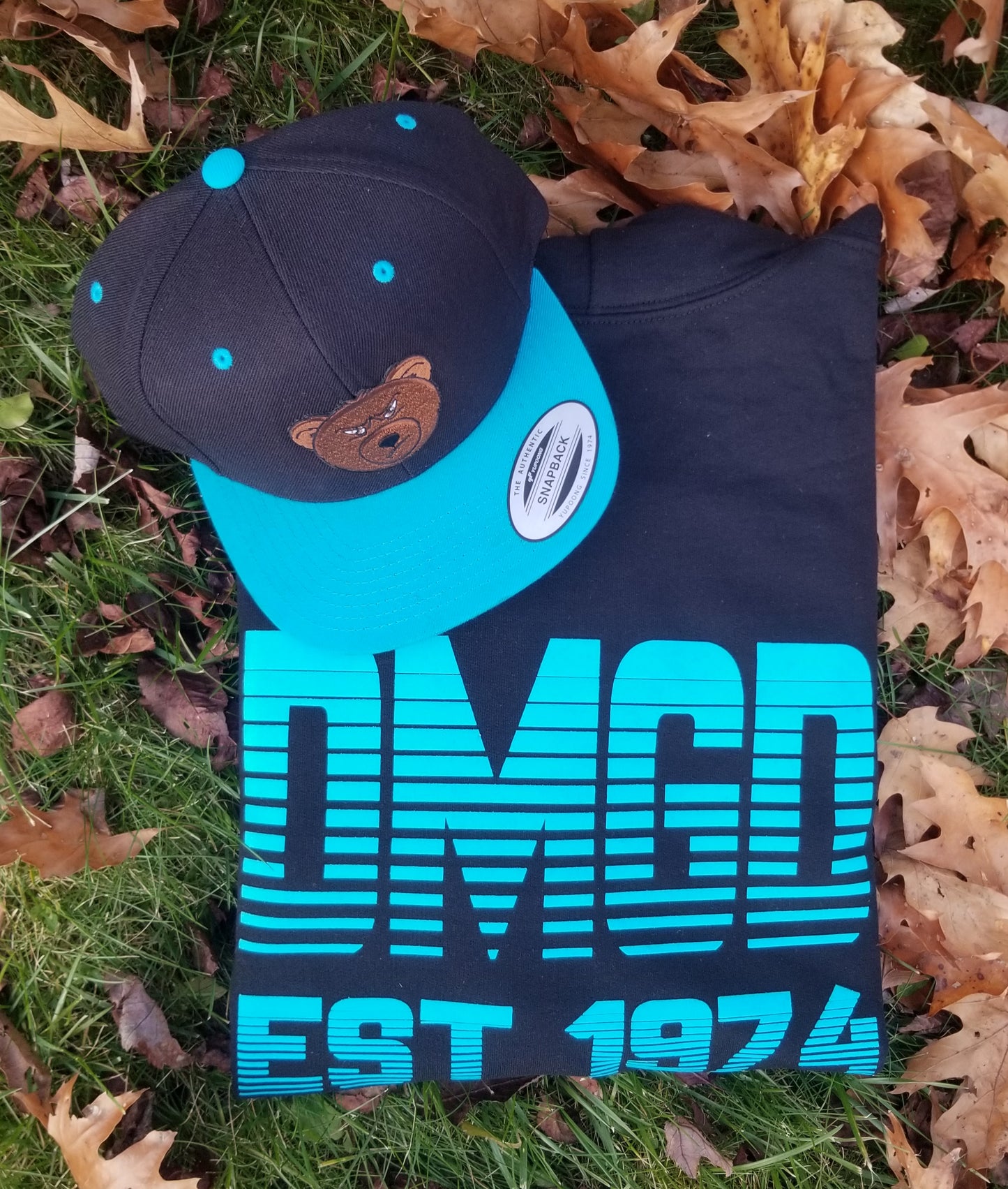 Black w/Turquoise "DMGD" Hoodie