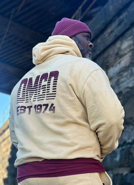 Sand w/Maroon "DMGD" Hoodie