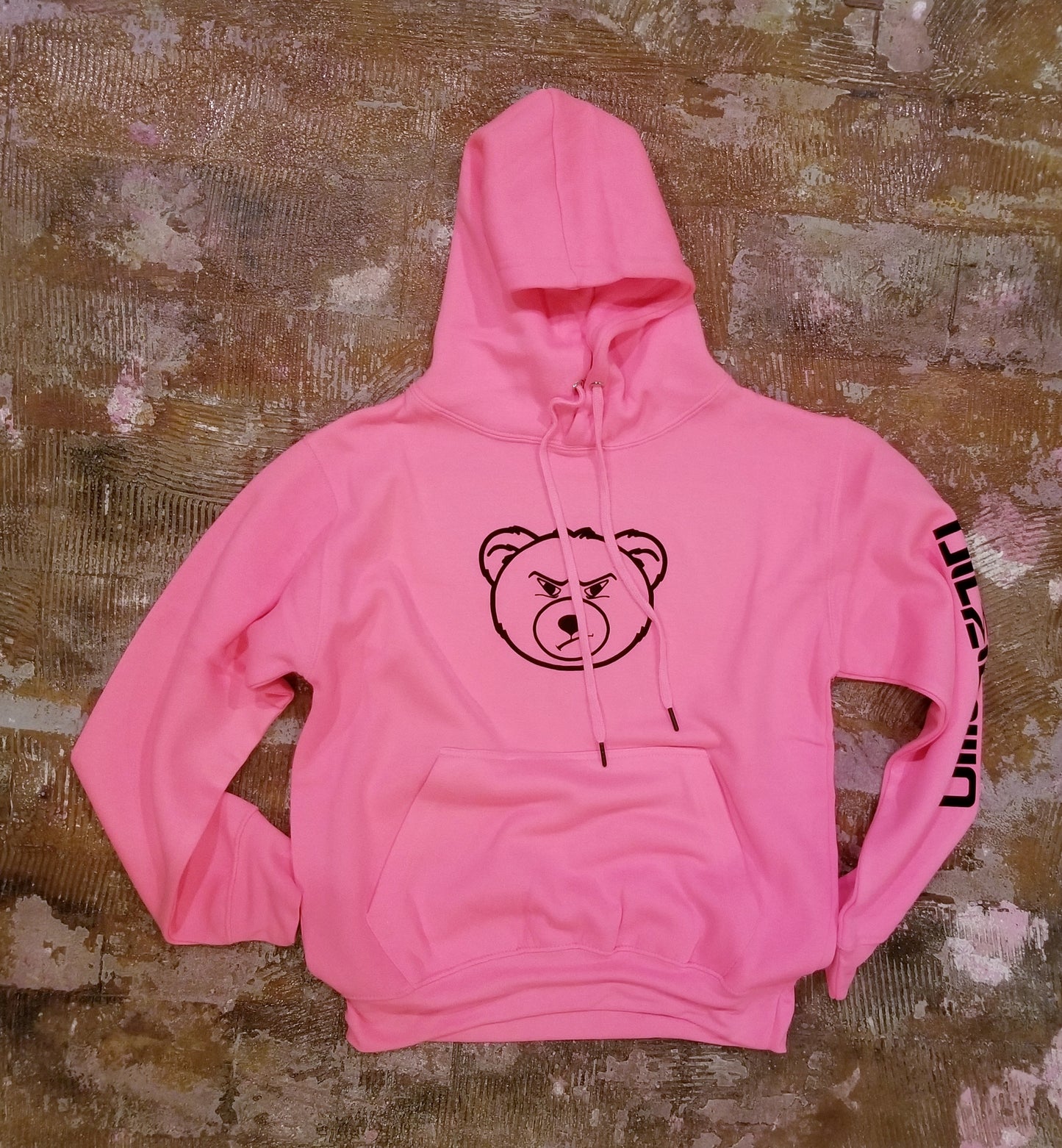 Neon Pink "Classic Damaged" Hoodie