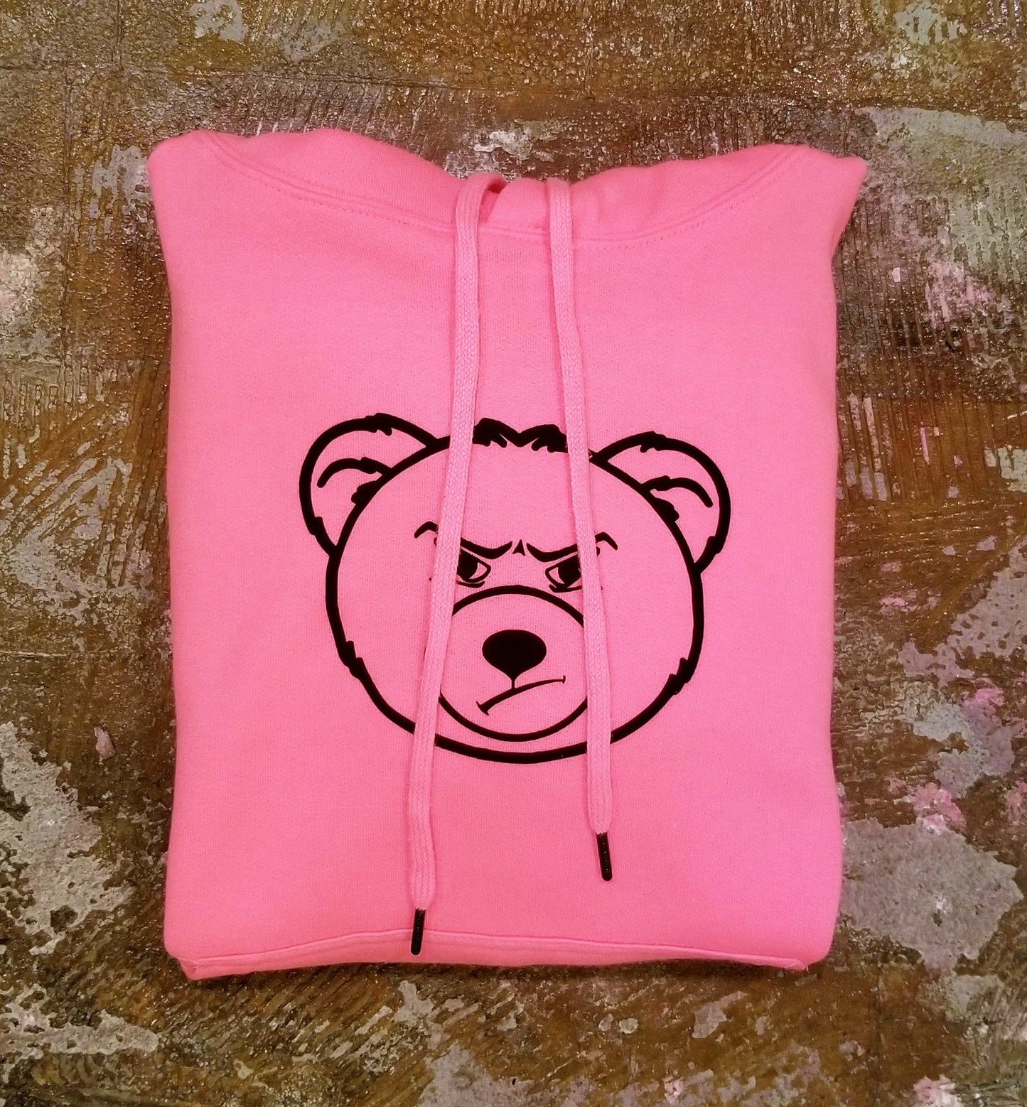 Neon Pink "Classic Damaged" Hoodie