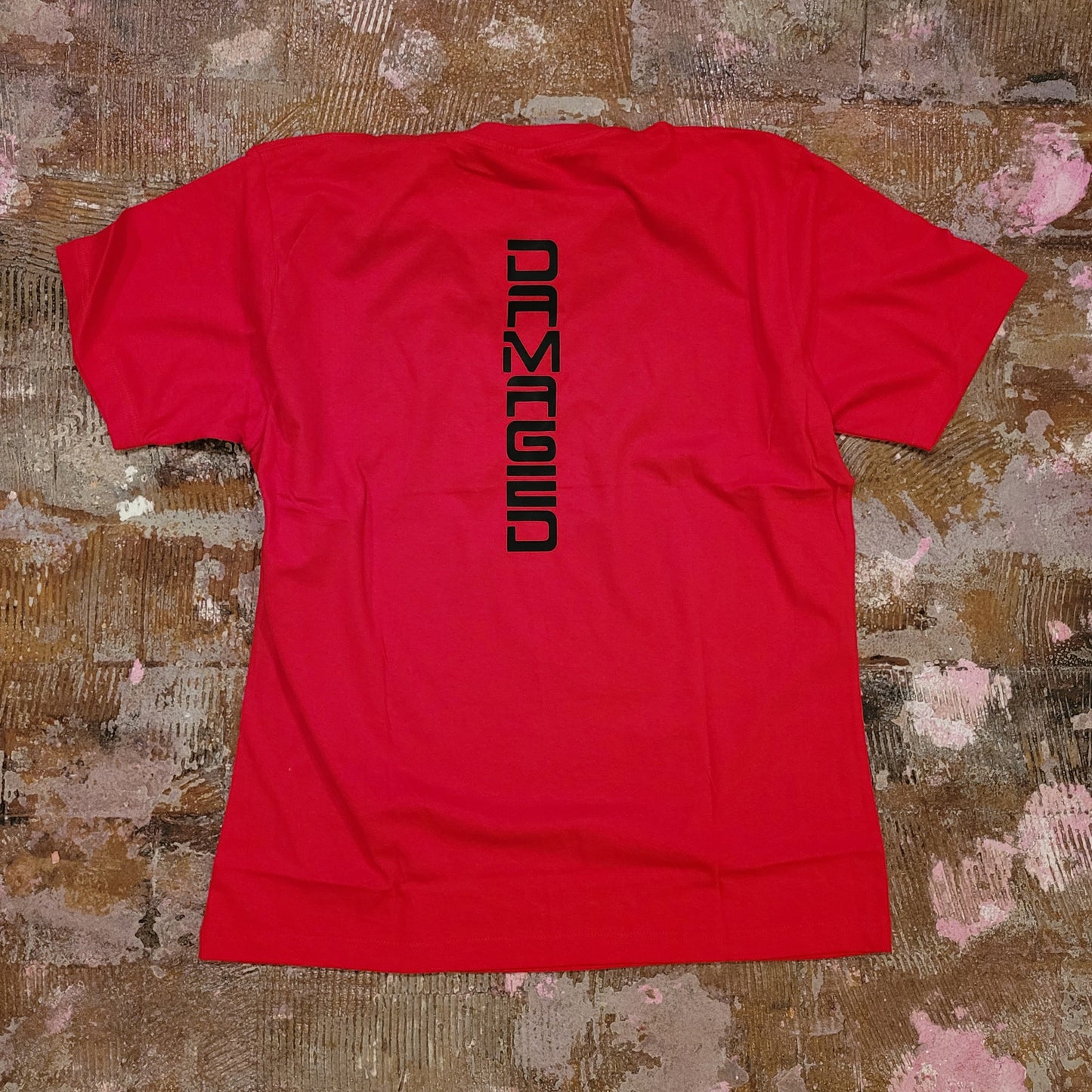 Red "Classic Damaged" T Shirt