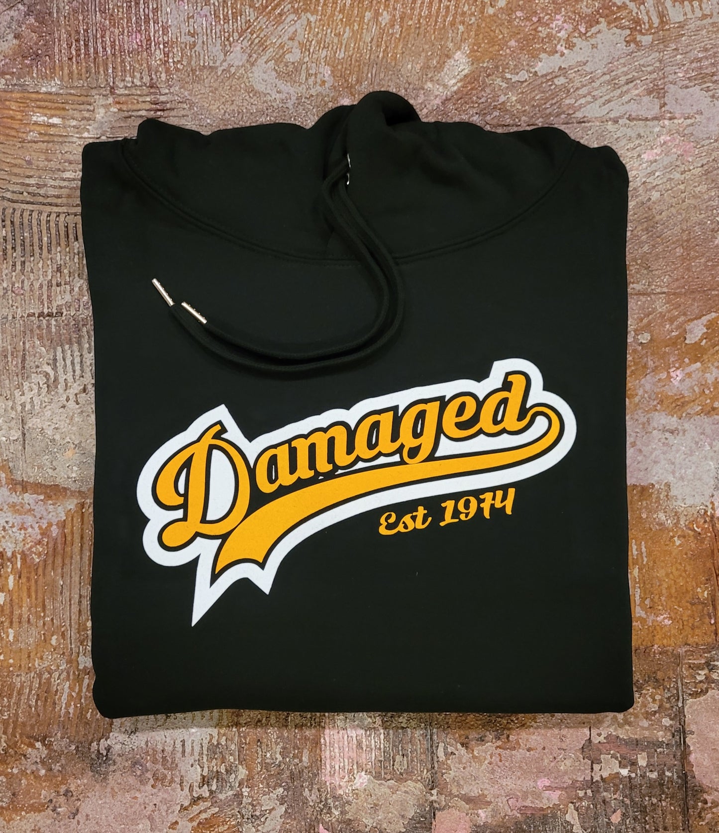 Black "Damaged U" Hoodie