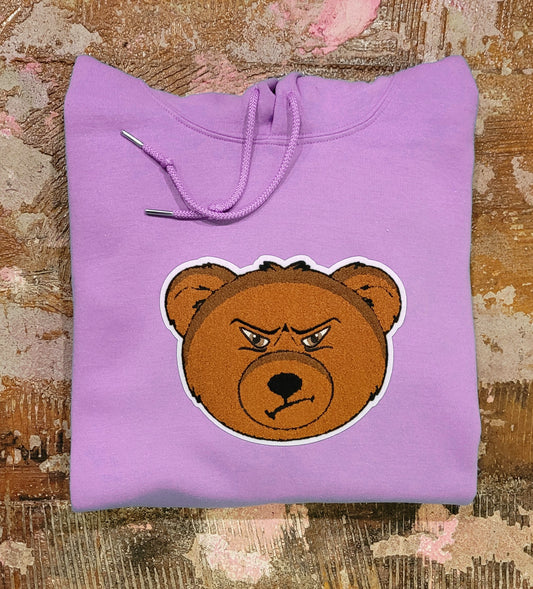 Lilac "Damaged Bear" Hoodie