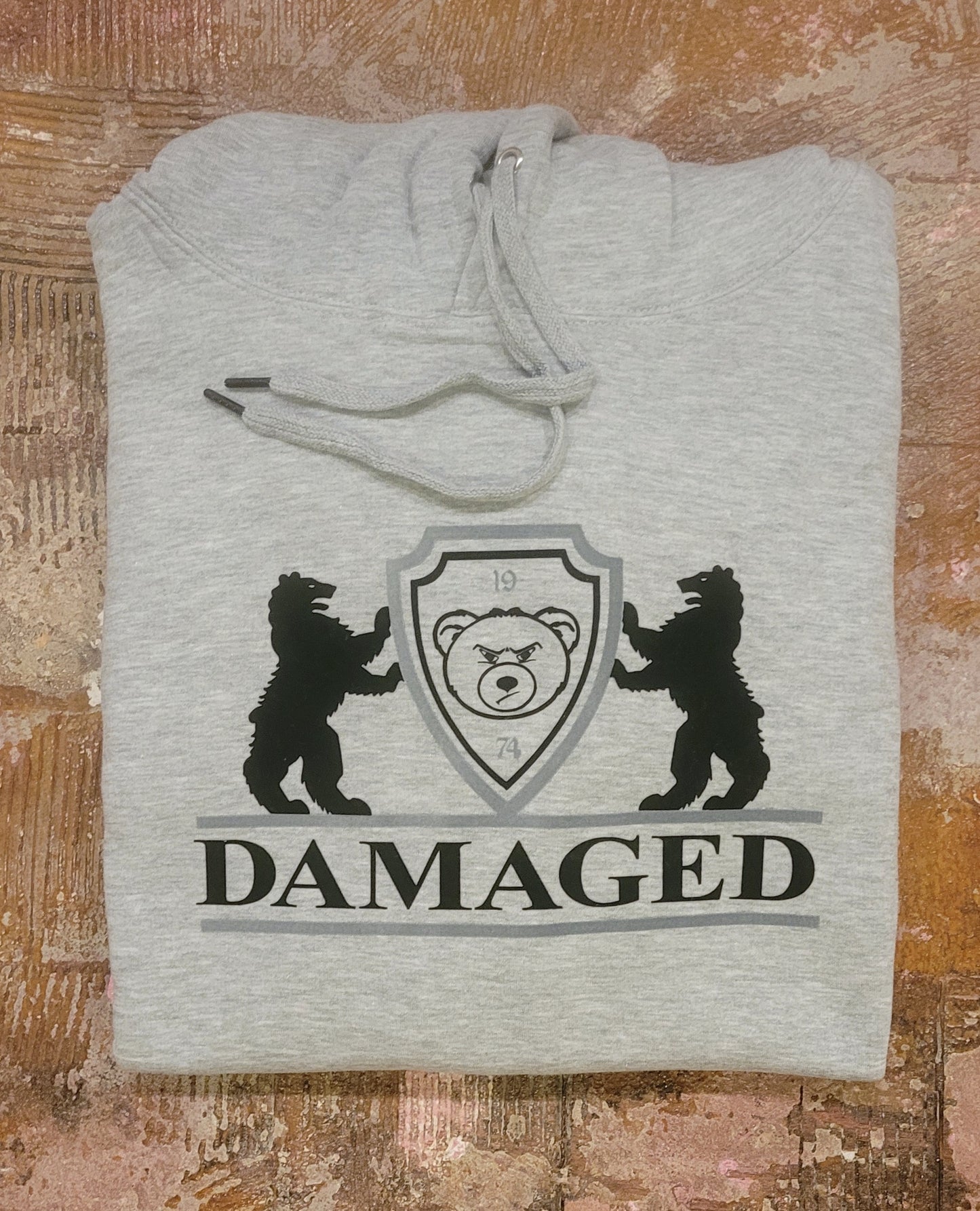 Sport Grey "Damaged Heraldry" Hoodie