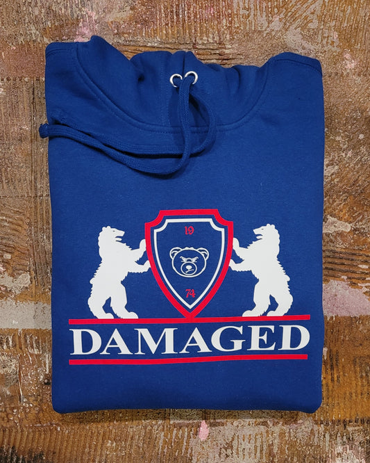 Royal Blue "Damaged Heraldry" Hoodie