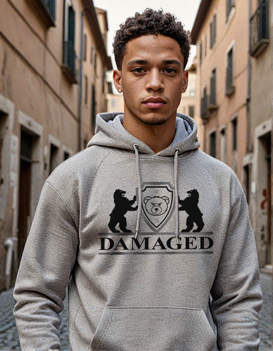 Sport Grey "Damaged Heraldry" Hoodie
